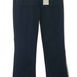 Wit & Wisdom black whisker wash denim stretch jeans split hem 8 absolution new